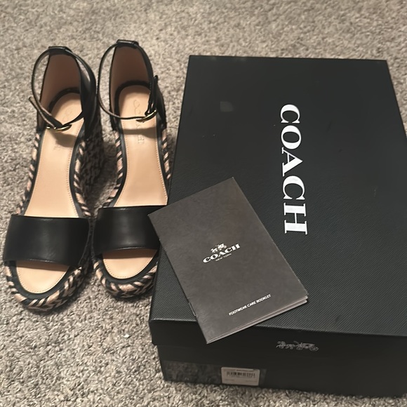 Coach Kit Espedrille Wedges BlackBeech - Picture 7 of 10